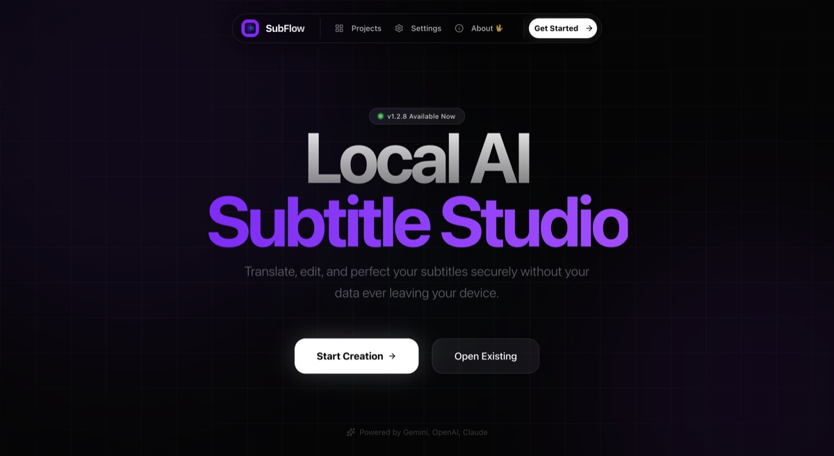 SubFlow screenshot 1